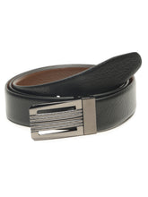 Load image into Gallery viewer, Men Black &amp; Brown Solid Reversible Leather Belt
