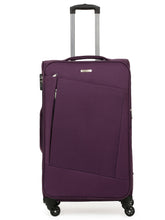 Load image into Gallery viewer, Unisex Purple Solid Soft Sided Large Size Check-In Trolley Bag
