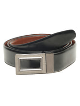 Load image into Gallery viewer, Men Black &amp; Brown Solid Reversible Leather Belt
