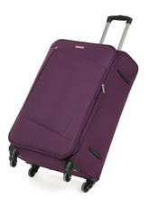 Load image into Gallery viewer, Unisex Purple Solid Soft Sided Large Size Check-In Trolley Bag
