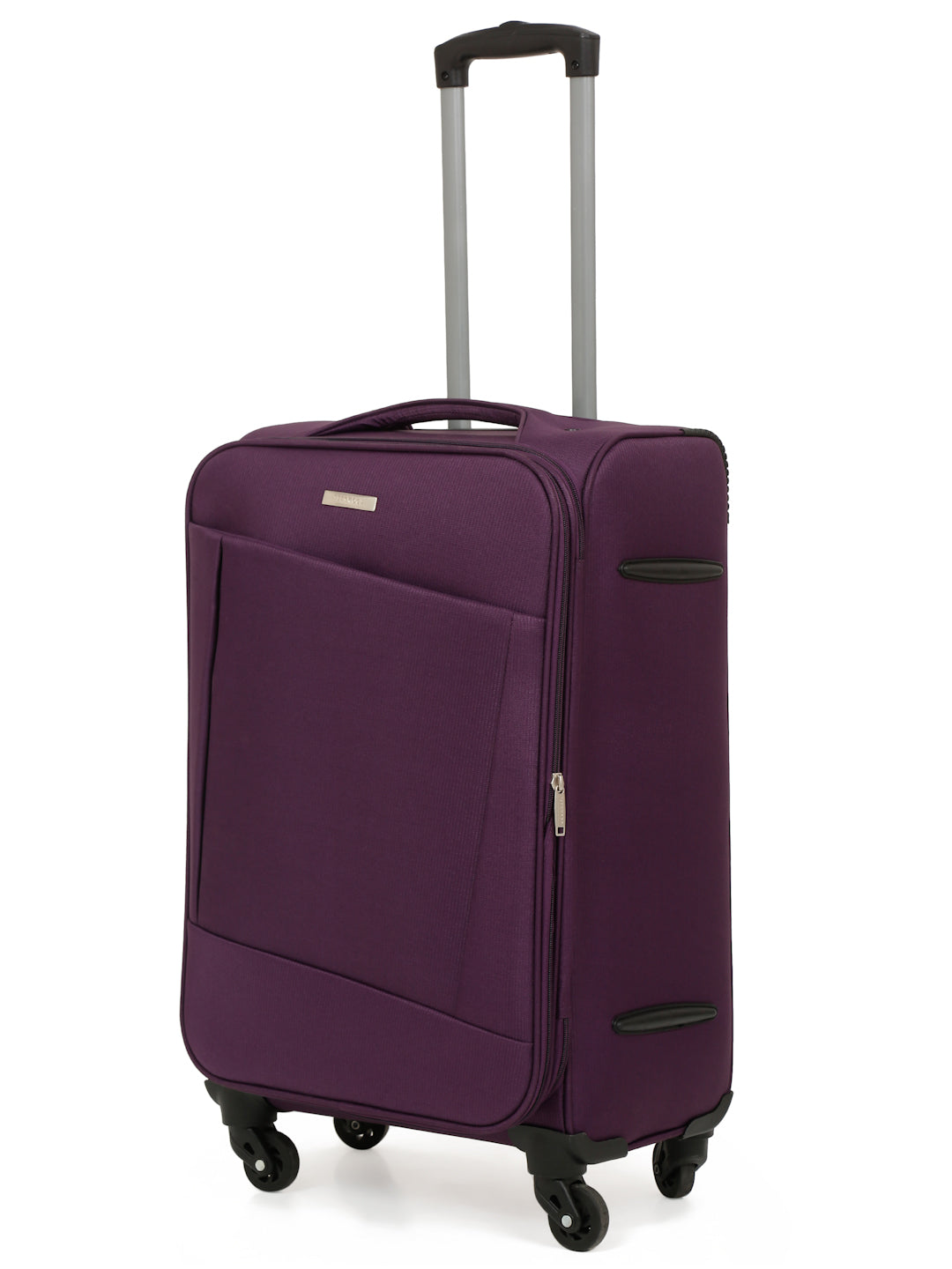 Unisex Purple Solid Soft Sided Large Size Check-In Trolley Bag