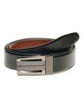 Load image into Gallery viewer, Men Black &amp; Brown Solid Reversible Leather Belt
