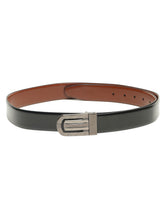 Load image into Gallery viewer, Men Black &amp; Brown Solid Reversible Leather Belt
