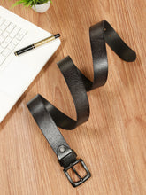 Load image into Gallery viewer, Men’s Genuine Leather Belt, Pebble Grain Texture, Pin Buckle, Rugged Casual Wear
