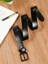 Load image into Gallery viewer, Men’s Genuine Leather Belt, Pebble Grain Texture, Pin Buckle, Rugged Casual Wear
