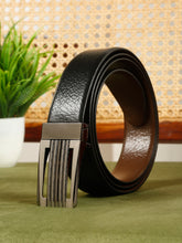 Load image into Gallery viewer, Men Black &amp; Brown Solid Reversible Leather Belt
