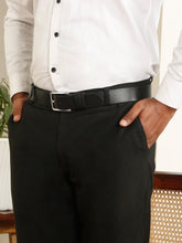 Load image into Gallery viewer, Men’s Genuine Leather Belt, Pebble Grain Texture, Pin Buckle, Rugged Casual Wear, Black
