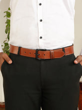 Load image into Gallery viewer, Men’s Genuine Leather Belt, Pebble Grain Texture, Pin Buckle, Rugged Casual Wear
