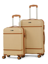 Load image into Gallery viewer, Teakwood Large Hard Shell Travel Trolley Luggage with 360° Dual Spinner Wheels, Unbreakable Scratch-Resistant Body, Side Combination Lock, Heavy-Duty Zippers, Mesh Organizer &amp; Elastic Cross Straps
