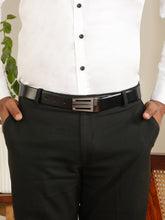 Load image into Gallery viewer, Men Black &amp; Brown Solid Reversible Leather Belt
