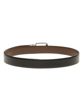 Load image into Gallery viewer, Teakwood Men's Premium Genuine Leather 2-in-1 Reversible Belt | Black &amp; Brown Pebble Grain Leather Finish | Silver Soft Rectangular Pin Buckle | Adjustable 35 mm Dress Belt for Formal, Casual, Office &amp; Business Wear
