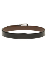 Load image into Gallery viewer, Teakwood Men's Premium Genuine Leather 2-in-1 Reversible Belt | Black &amp; Brown Pebble Grain Leather Finish | Brushed Gunmetal Rectangular Buckle | Adjustable 35 mm Dress Belt for Formal, Casual, Office &amp; Business Wear

