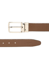 Load image into Gallery viewer, Teakwood Men's Premium Genuine Leather 2-in-1 Reversible Belt | Black &amp; Brown Pebble Grain Leather Finish | Silver Vector Pin Buckle | Adjustable 35 mm Dress Belt for Formal, Casual, Office &amp; Business Wear
