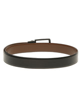 Load image into Gallery viewer, Teakwood Men's Premium Genuine Leather 2-in-1 Reversible Belt | Black &amp; Brown Pebble Grain Leather Finish | Matte Black Refined Slim Frame Pin Buckle | Adjustable 35 mm Dress Belt for Formal, Casual, Office &amp; Business Wear
