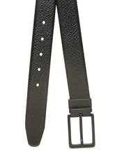 Load image into Gallery viewer, Teakwood Men's Premium Genuine Leather 2-in-1 Reversible Belt | Black &amp; Brown Pebble Grain Leather Finish | Matte Black Refined Slim Frame Pin Buckle | Adjustable 35 mm Dress Belt for Formal, Casual, Office &amp; Business Wear
