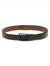 Load image into Gallery viewer, Teakwood Men's Premium Genuine Leather 2-in-1 Reversible Belt | Black &amp; Brown Crosshatch Textured Leather | Matte Black Rectangular Pin Buckle | Adjustable 35 mm Dress Belt for Formal, Casual, Office &amp; Business Wear

