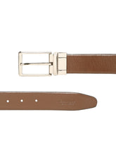 Load image into Gallery viewer, Teakwood Men's Premium Genuine Leather 2-in-1 Reversible Belt | Black &amp; Brown Pebble Grain Leather Finish | Silver Refined Slim Frame Pin Buckle | Adjustable 35 mm Dress Belt for Formal, Casual, Office &amp; Business Wear
