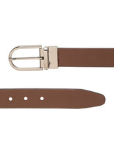Load image into Gallery viewer, Teakwood Men's Premium Genuine Leather 2-in-1 Reversible Belt | Black &amp; Brown Crosshatch Textured Leather | Nickal Black Rectangular Pin Buckle | Adjustable 35 mm Dress Belt for Formal, Casual, Office &amp; Business Wear

