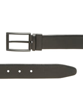 Load image into Gallery viewer, Teakwood Men's Premium Genuine Leather 2-in-1 Reversible Belt | Black &amp; Brown Crosshatch Textured Leather | Black Rectangular Pin Buckle | Adjustable 35 mm Dress Belt for Formal, Casual, Office &amp; Business Wear
