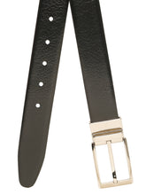 Load image into Gallery viewer, Teakwood Men's Premium Genuine Leather 2-in-1 Reversible Belt | Black &amp; Brown Natural Grain Leather Finish |Silver  Classic Tapered Pin Buckle | Adjustable 35 mm Dress Belt for Formal, Casual, Office &amp; Business Wear
