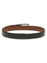 Load image into Gallery viewer, Teakwood Men's Premium Genuine Leather 2-in-1 Reversible Belt | Black &amp; Brown Natural Grain Leather Finish |Matte Black Slim Frame Pin Buckle | Adjustable 35 mm Dress Belt for Formal, Casual, Office &amp; Business Wear
