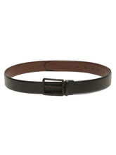 Load image into Gallery viewer, Teakwood Men's Premium Genuine Leather 2-in-1 Reversible Belt | Black &amp; Brown Dual-Sided Natural Grain Leather | Matte Black Rectangular Buckle | 35 mm Adjustable Belt for Formal, Casual &amp; Office Wear
