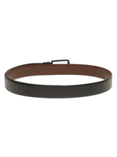 Load image into Gallery viewer, Teakwood Men's Premium Genuine Leather 2-in-1 Reversible Belt | Black &amp; Brown Dual-Sided Natural Grain Leather | Matte Black Rectangular Buckle | 35 mm Adjustable Belt for Formal, Casual &amp; Office Wear
