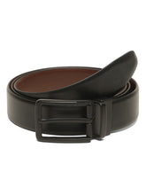 Load image into Gallery viewer, Teakwood Men's Premium Genuine Leather 2-in-1 Reversible Belt | Black &amp; Brown Dual-Sided Natural Grain Leather | Matte Black Rectangular Buckle | 35 mm Adjustable Belt for Formal, Casual &amp; Office Wear
