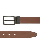 Load image into Gallery viewer, Teakwood Men's Premium Genuine Leather 2-in-1 Reversible Belt | Black &amp; Brown Dual-Sided Natural Grain Leather | Matte Black Rectangular Buckle | 35 mm Adjustable Belt for Formal, Casual &amp; Office Wear
