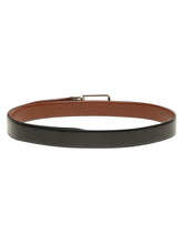 Load image into Gallery viewer, Teakwood Men's Premium Genuine Leather 2-in-1 Reversible Belt | Black &amp; Brown Natural Grain Leather Finish | Silver Slim Frame Pin Buckle | Adjustable 35 mm Dress Belt for Formal, Casual, Office &amp; Business Wear
