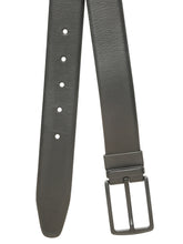 Load image into Gallery viewer, Teakwood Men's Premium Genuine Leather 2-in-1 Reversible Belt | Black &amp; Brown Natural Grain Leather Finish |Matte Black Vector Pin Buckle | Adjustable 35 mm Dress Belt for Formal, Casual, Office &amp; Business Wear
