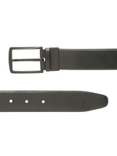 Load image into Gallery viewer, Teakwood Men's Premium Genuine Leather 2-in-1 Reversible Belt | Black &amp; Brown Natural Grain Leather Finish |Matte Black Vector Pin Buckle | Adjustable 35 mm Dress Belt for Formal, Casual, Office &amp; Business Wear
