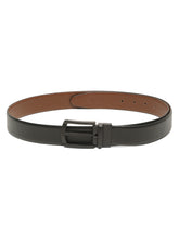 Load image into Gallery viewer, Teakwood Men's Premium Genuine Leather 2-in-1 Reversible Belt | Black &amp; Brown Natural Grain Leather Finish |Matte Black   Classic Angular Pin Buckle | Adjustable 35 mm Dress Belt for Formal, Casual, Office &amp; Business Wear
