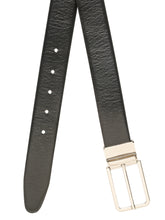 Load image into Gallery viewer, Teakwood Men's Premium Genuine Leather 2-in-1 Reversible Belt | Black &amp; Brown Natural Grain Leather Finish | Silver  Slim Frame Pin Buckle | Adjustable 35 mm Dress Belt for Formal, Casual, Office &amp; Business Wear

