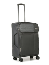 Load image into Gallery viewer, Teakwood Grey Soft Sided Trolley Bag
