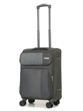 Load image into Gallery viewer, Teakwood Leather Grey Solid Soft Sided Cabin Trolley Bag
