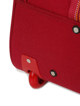 Load image into Gallery viewer, Maroon Printed Medium Duffel Trolley Bag
