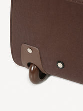 Load image into Gallery viewer, Brown Printed Medium Duffel Trolley Bag
