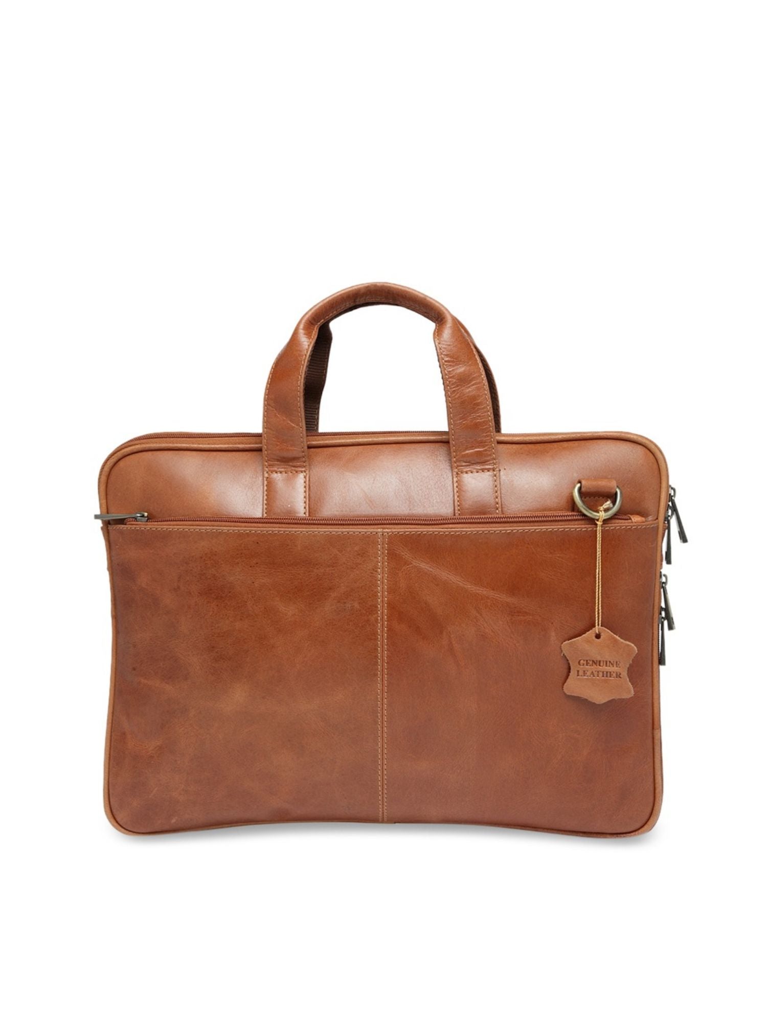 Teakwood Genuine Leather Laptop Bag Tan Teakwood Leathers