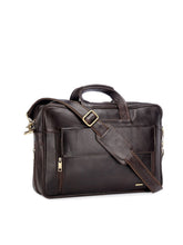 Load image into Gallery viewer, Teakwood Leather Unisex Brown Genuine Leather Laptop Bag
