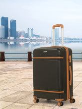 Load image into Gallery viewer, Teakwood Large Hard Shell Travel Trolley Luggage with 360° Dual Spinner Wheels, Unbreakable Scratch-Resistant Body, Side Combination Lock, Heavy-Duty Zippers, Mesh Organizer &amp; Elastic Cross Straps
