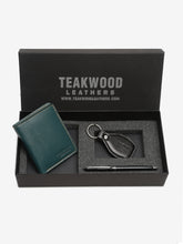 Load image into Gallery viewer, Teakwood Genuine Leather Accessory Gift Set
