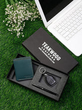 Load image into Gallery viewer, Teakwood Genuine Leather Accessory Gift Set
