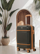 Load image into Gallery viewer, Teakwood Large Hard Shell Travel Trolley Luggage with 360° Dual Spinner Wheels, Unbreakable Scratch-Resistant Body, Side Combination Lock, Heavy-Duty Zippers, Mesh Organizer &amp; Elastic Cross Straps
