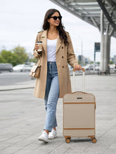 Load image into Gallery viewer, Teakwood Large Hard Shell Travel Trolley Luggage with 360° Dual Spinner Wheels, Unbreakable Scratch-Resistant Body, Side Combination Lock, Heavy-Duty Zippers, Mesh Organizer &amp; Elastic Cross Straps
