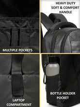 Load image into Gallery viewer, Teakwood Leathers Unisex 35L Laptop Backpack | Premium Vegan Leather | Fits Up to 18 Inch Laptop | Padded Laptop Compartment, Organizer Pockets &amp; Breathable Back Panel | Travel, Office &amp; Business Backpack, Black
