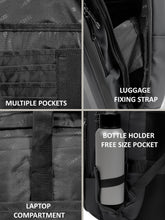 Load image into Gallery viewer, Teakwood Leathers Unisex 35L Laptop Backpack | Hard Shell Front Panel | 3-Digit Security Lock | Fits Up to 18 Inch Laptop | Trolley Sleeve, Multiple Pockets &amp; Bottle Holders | Travel, Office &amp; Business Backpack
