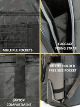 Load image into Gallery viewer, Teakwood Leathers Unisex 35L Laptop Backpack | Hard Shell Front Panel | 3-Digit Security Lock | Fits Up to 18 Inch Laptop | Trolley Sleeve, Multiple Pockets &amp; Bottle Holders | Travel, Office &amp; Business Backpack
