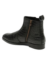 Load image into Gallery viewer, Men&#39;s Croco-Textured Leather Chelsea Boots
