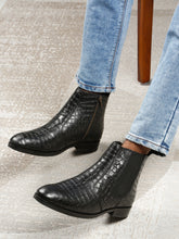 Load image into Gallery viewer, Men&#39;s Croco-Textured Leather Chelsea Boots
